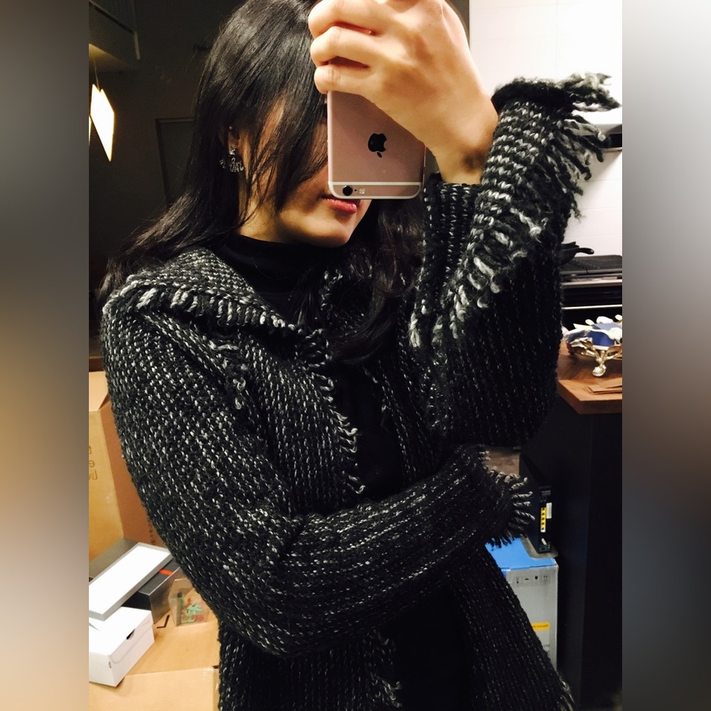Zadig and Voltaire Fringed Knitted Sweater Cardigan